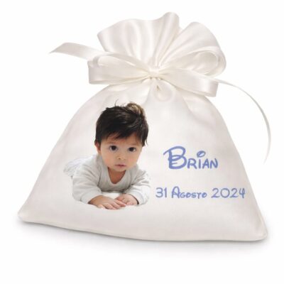 Sacchetto personalizzato Battesimo Bimbo