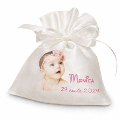Sacchetto personalizzato Battesimo Bimba