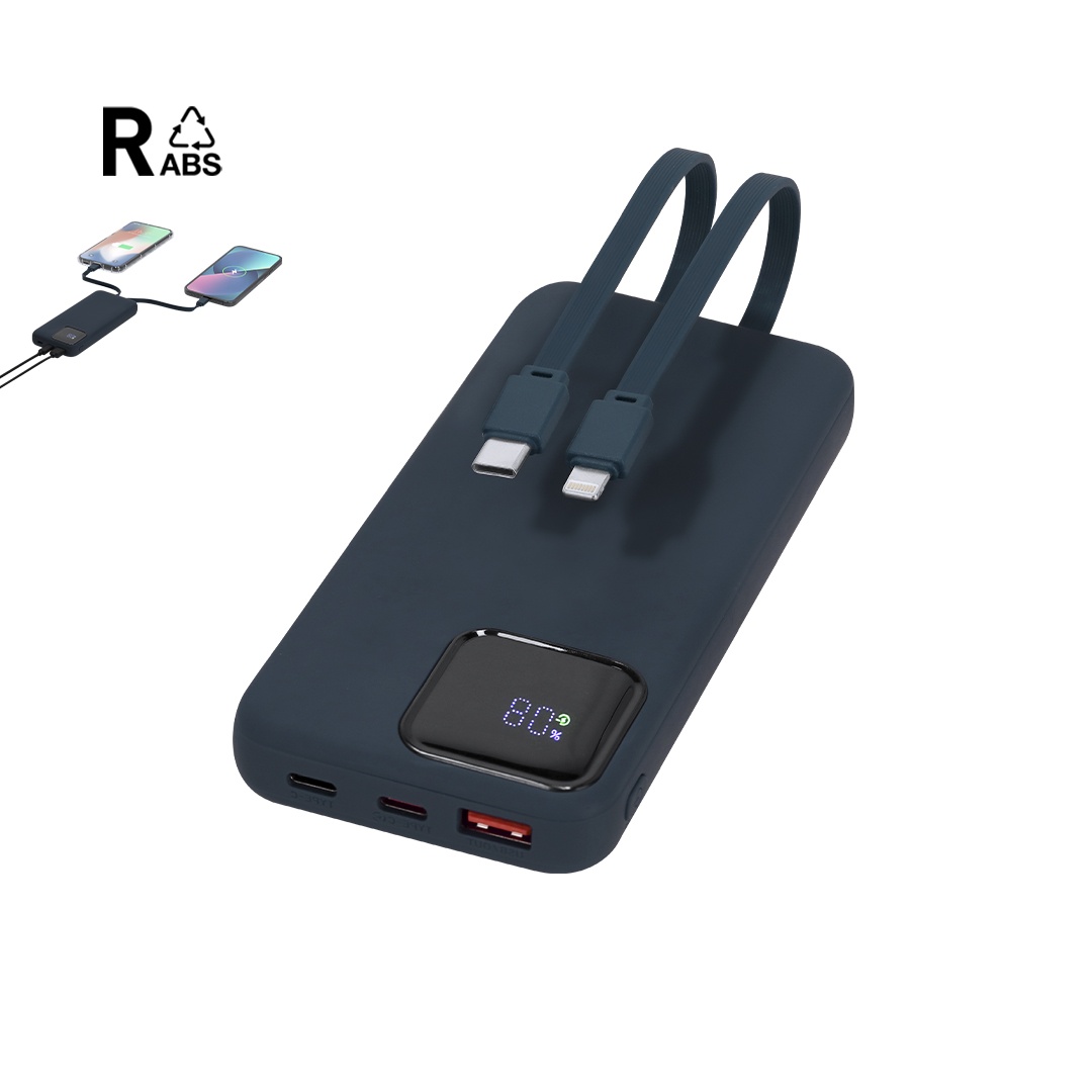 Power Bank bomboniera con finitura gommosa