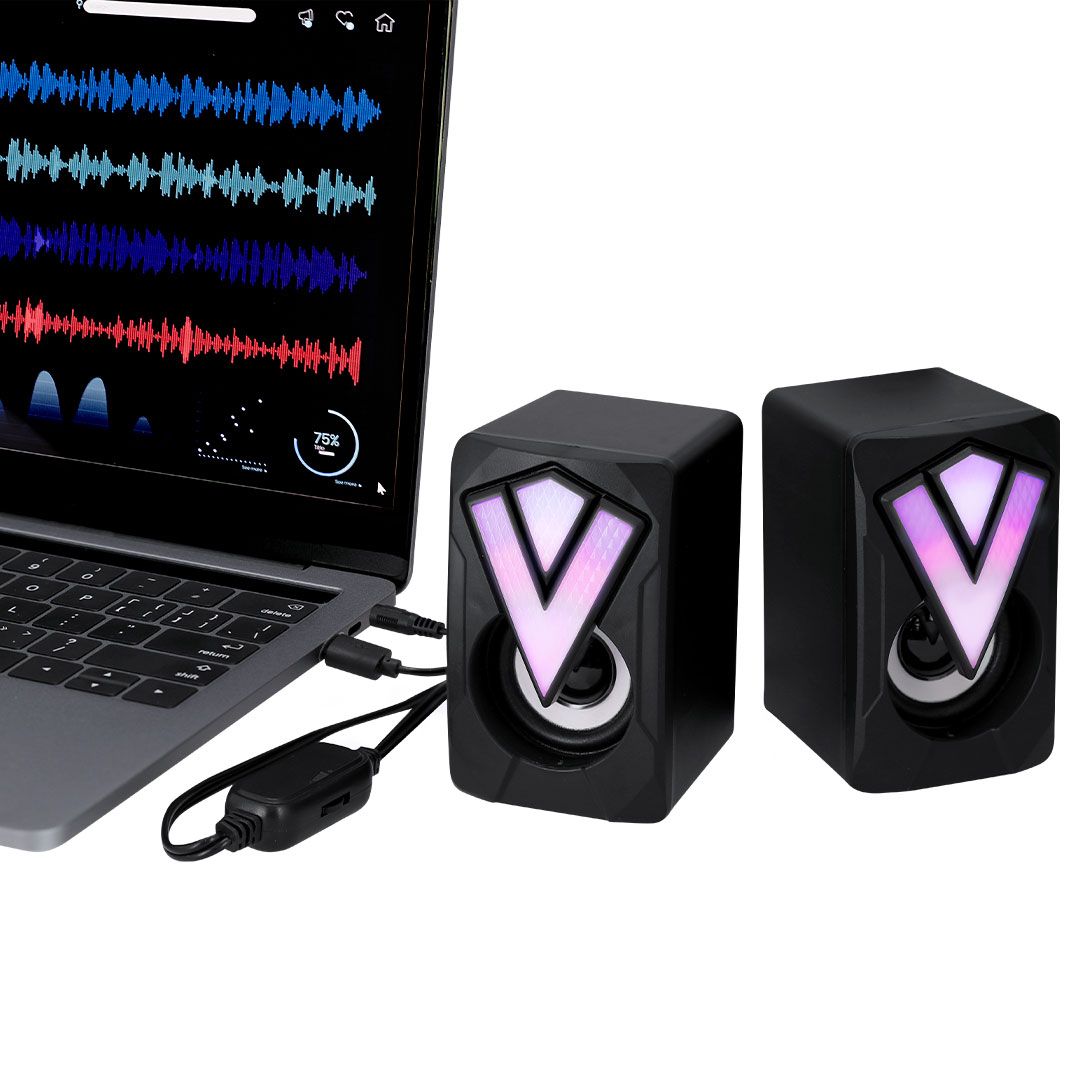 Altoparlanti per gamer con luci led