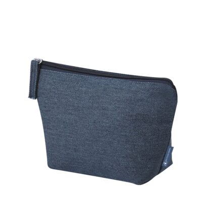 Sacchetto con zip in tessuto jeans