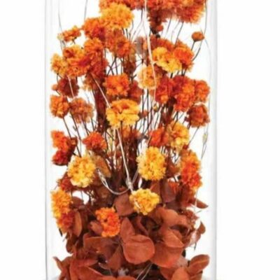 Campana con led e fiori finti 4 colori